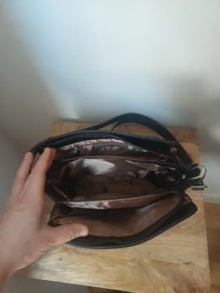 Bolso de Hombro piel Torrens Negro y Blanco