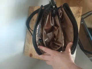 Bolso de Hombro piel Torrens Negro y Blanco