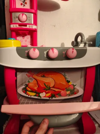 Cocinita infantil rosa