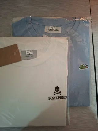 Lote 2 Camisetas Lacoste y Scalpers Talla S