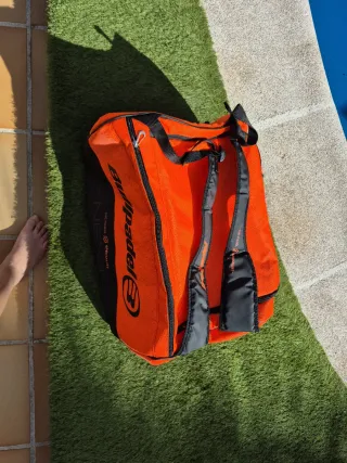 Bolsa de pádel naranja y gris