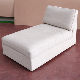 Chaiselong/Diván de tela beige