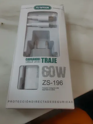 Cargador Raptor 60W USB-C y USB-A