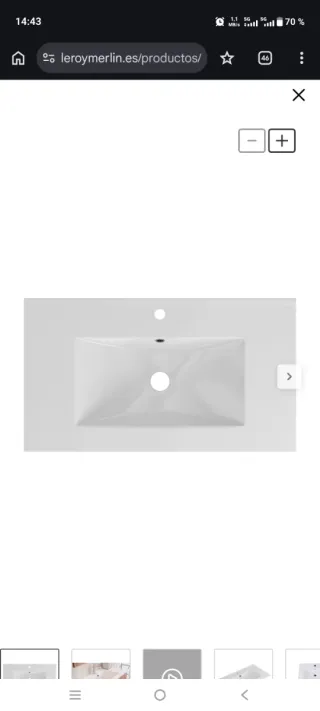 URGE! Mueble lavabo 70cm madera y metal, NUEVO JAC