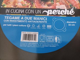 Tegame con manici con cartellino