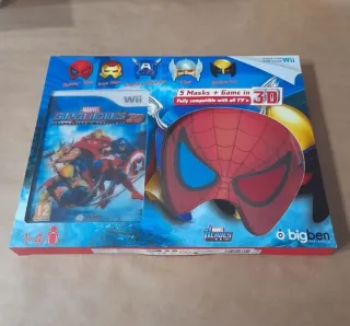 NUEVO.Juego Wii Marvel Super Heroes 3D+5 Máscaras