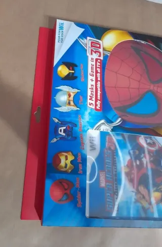 NUEVO.Juego Wii Marvel Super Heroes 3D+5 Máscaras