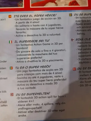 NUEVO.Juego Wii Marvel Super Heroes 3D+5 Máscaras