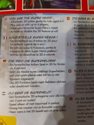 NUEVO.Juego Wii Marvel Super Heroes 3D+5 Máscaras