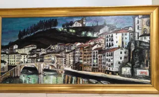 Ondarrua - Bizkaia Cuadro paisaje nocturno