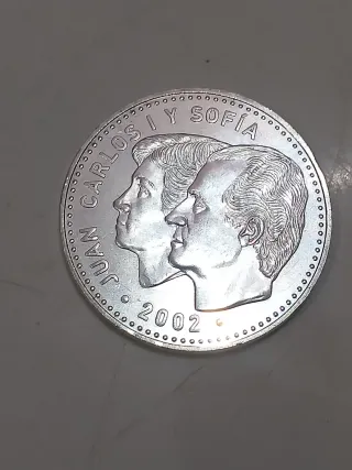 Moneda 12€ España 2002 Plata Juan Carlos y Sofia