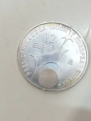 Moneda 12€ España 2002 Plata Juan Carlos y Sofia