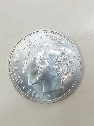 Moneda 12€ España 2002 Plata Juan Carlos y Sofia