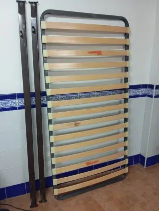 Cama madera maciza + somier