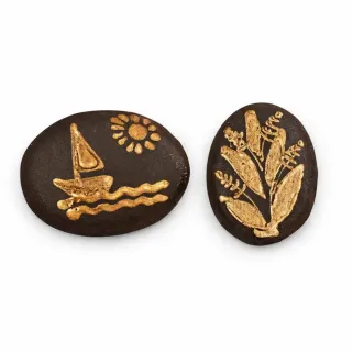 Lote 2 Imanes cerámica artesanales