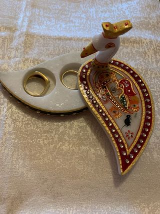 Porta anelli nuziali in marmo