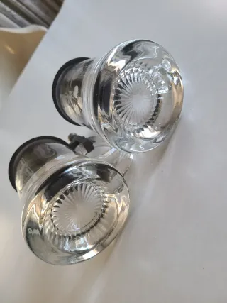 Pareja Jarras Warsteiner 1982 Cristal impecables