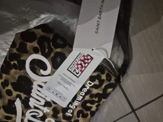 Pochette Saint Barth Beige/Marrone