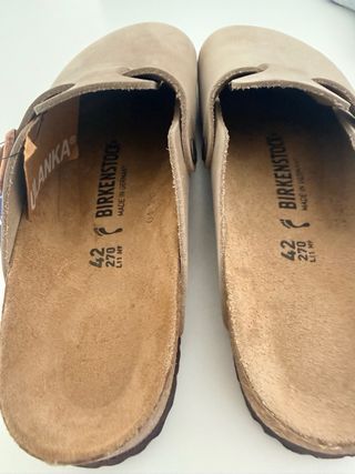Zuecos Birkenstock Beige