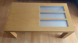 Mesa de centro madera y cristal