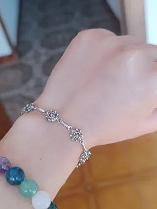 Pulsera estilo charro plata