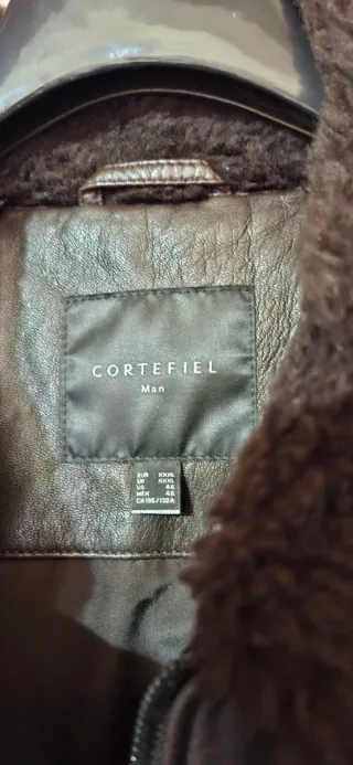 Chaqueta Piel Aviador Cortefiel Marrón
