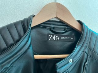 Cazadora Zara Negra Mujer polipiel