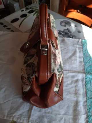 Borsa vintage tessuto e ecopelle