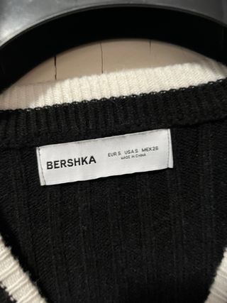 Jersey manga larga negro y blanco