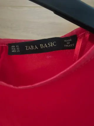 Blusa Zara Roja Manga Larga