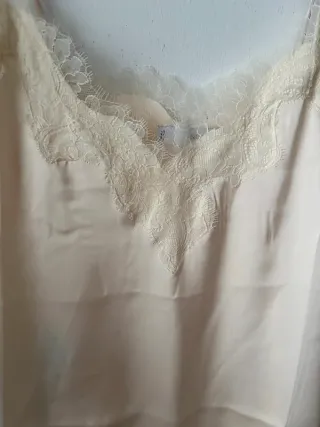 Top lencero encaje asimétrico M