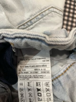 Bermuda vaquera niño 10-11 años