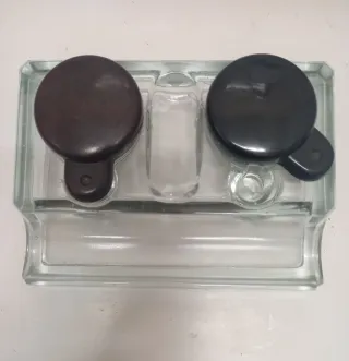 Tintero antiguo cristal sobremesa