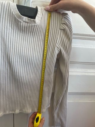 Camiseta beige manga larga talla XS