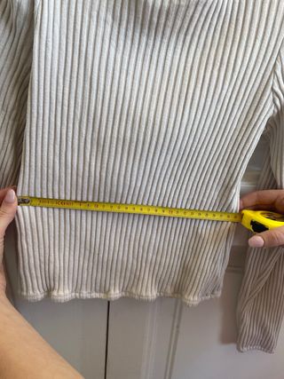 Camiseta beige manga larga talla XS