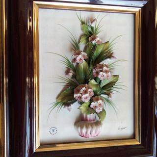 Quadro Capodimonte Flores Porcelana