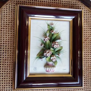 Quadro Capodimonte Flores Porcelana