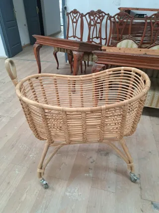 Moisés Zara Home Rattan con Ruedas