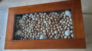 Mesa de centro con cristal