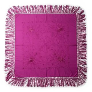 Manton Flamenco Grande Morado y Rojo