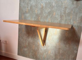 Mesa abatible de madera para pared