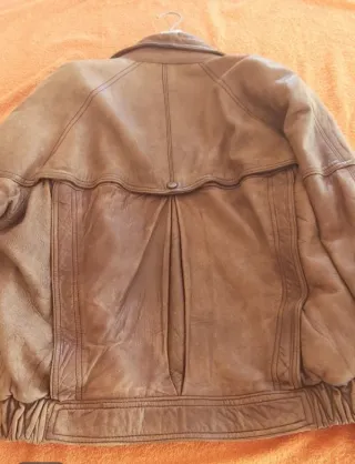 Cazadora de cuero Mediterraneo Marrón