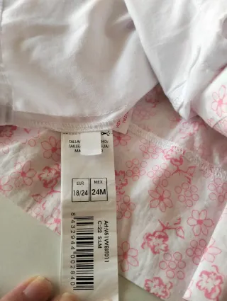 Vestido floral 12 meses