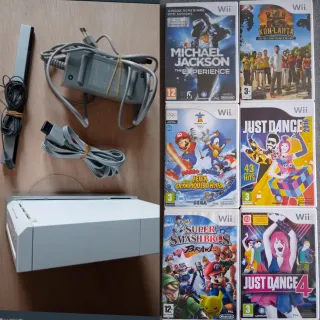 Consola Wii + 6 Juegos + 1 mando