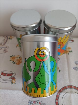 Set 3 barattoli con coperchio Pop-art