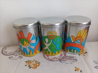 Set 3 barattoli con coperchio Pop-art