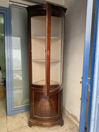 Rinconera antigua madera y cristal