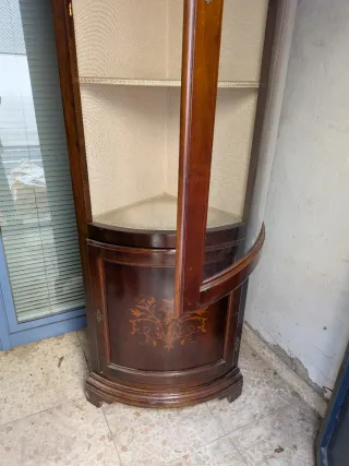 Rinconera antigua madera y cristal