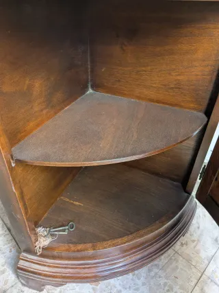 Rinconera antigua madera y cristal