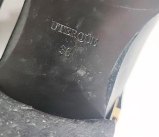 Uterqüe/ Botines planos correas cuero negro nº38